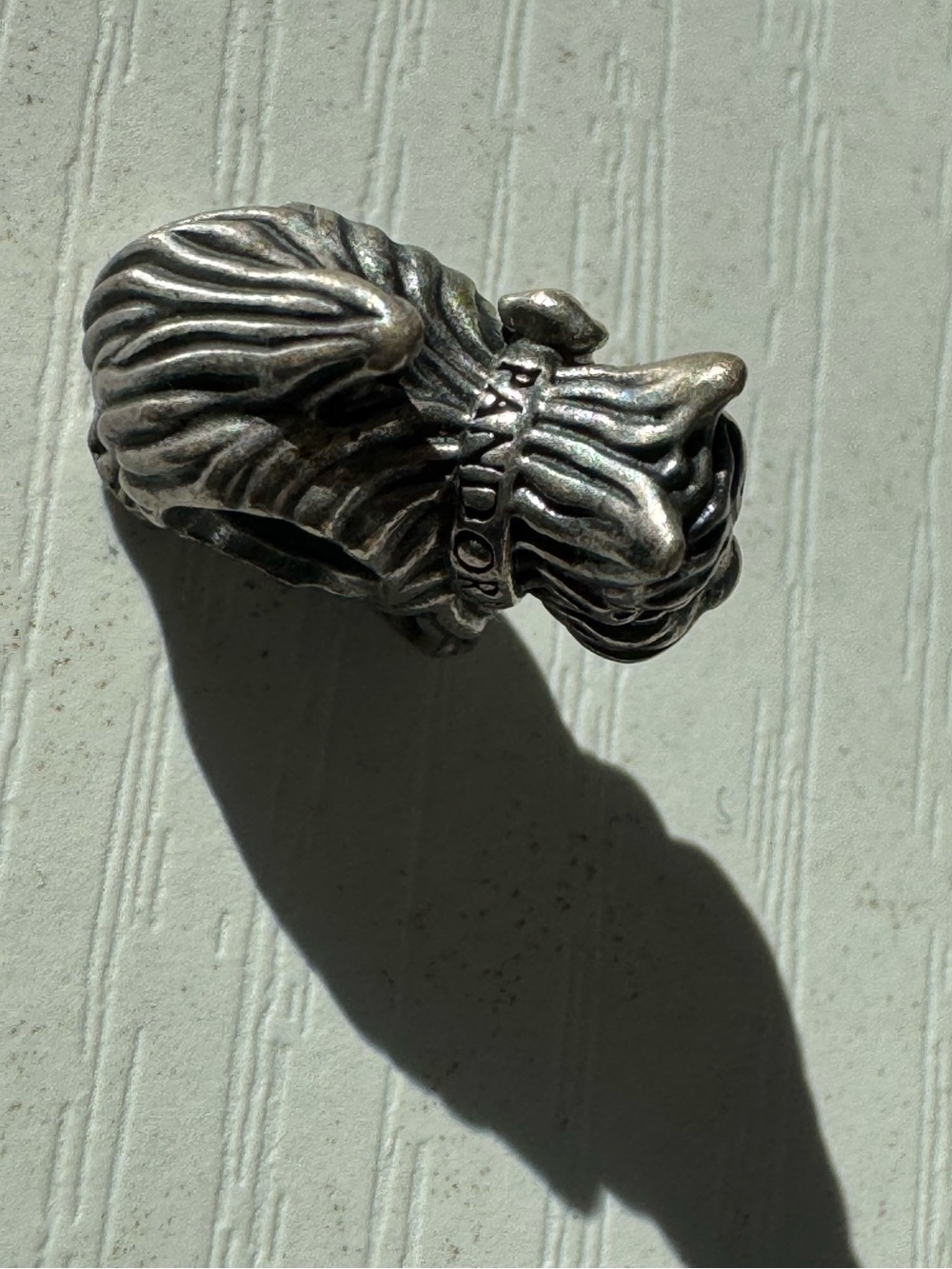 Pandora Sterling Silver Dog Charm Schnauzer Puppy Bow Collar S925 ALE - Picture 4 of 5